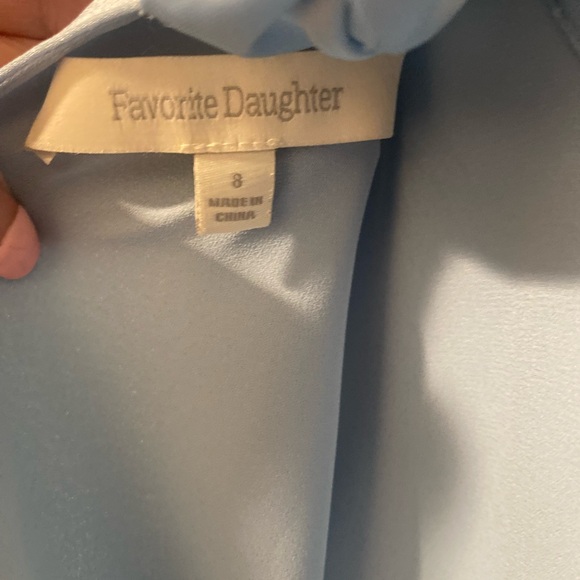 $268 FAVORITE DAUGHTER THE WHISK ME AWAY DRESS LIFHT BLUE SATIN MIDI SIZE 8 - Picture 9 of 14
